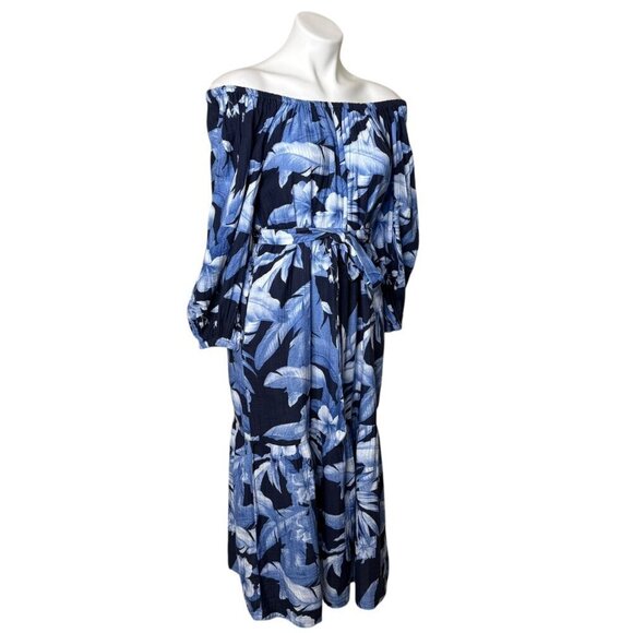 Tommy Bahama NWT $178 Daybreak Hibiscus Midi Dress, Blue Floral Women's Size S - Picture 4 of 12